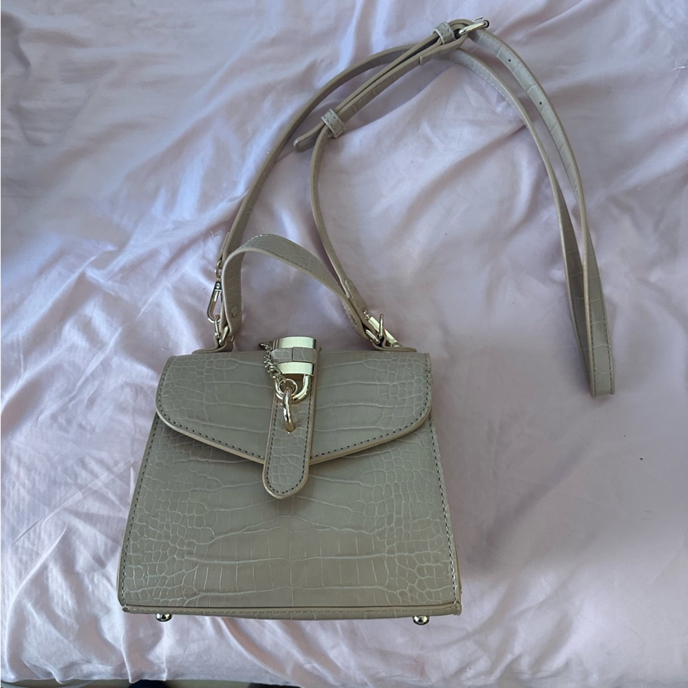 Croc-Embossed Cross-Body Bag - Picture 2 of 5